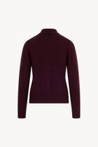 Cardigan collo a Camicia con gros-grain in Puro Cashmere Acero