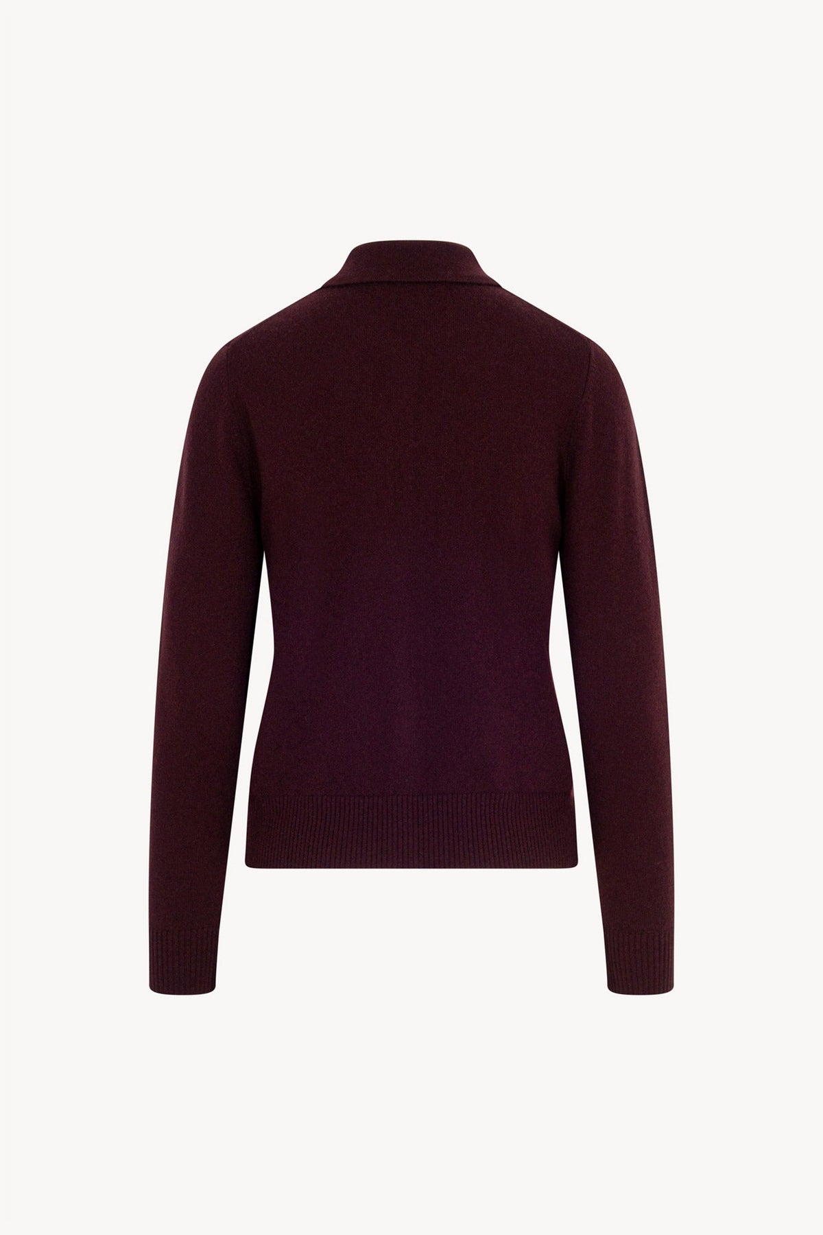Cardigan collo a Camicia con gros-grain in Puro Cashmere Acero