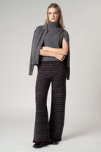 Cardigan collo a Camicia con gros-grain in Puro Cashmere Derby