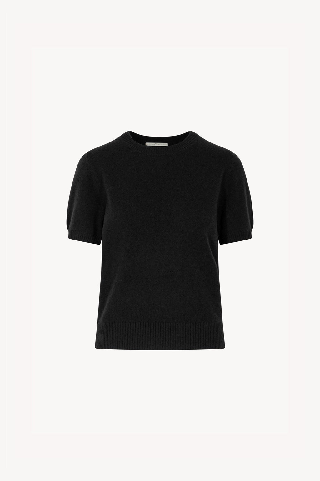 Girocollo Mezza Manica in Puro Cashmere Nero