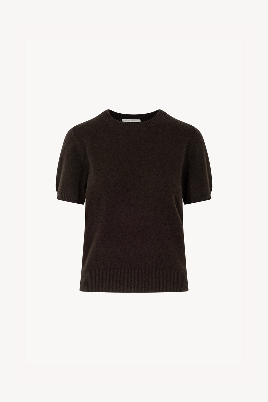 Girocollo Mezza Manica in Puro Cashmere Mocha