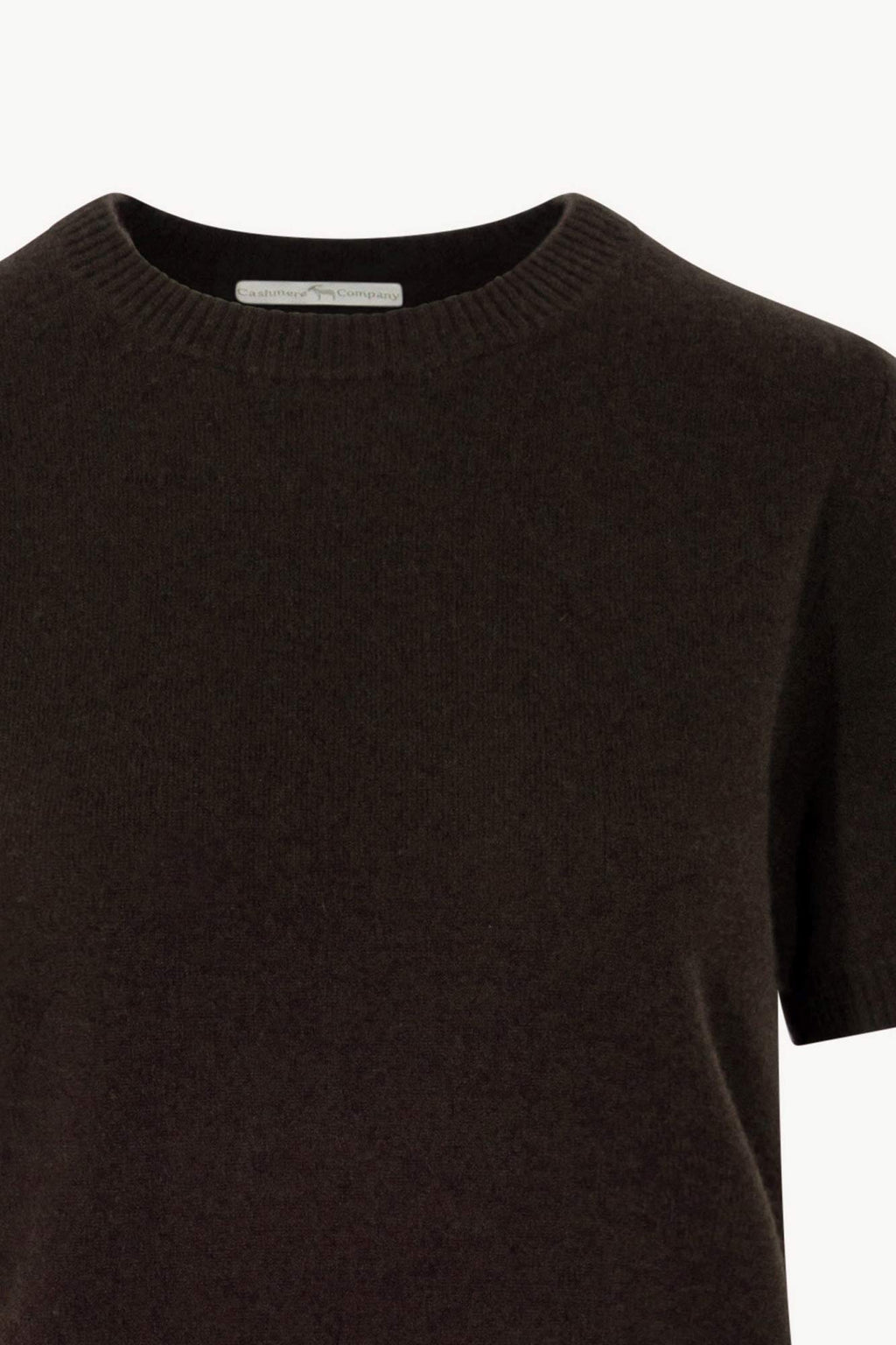 Girocollo Mezza Manica in Puro Cashmere Mocha