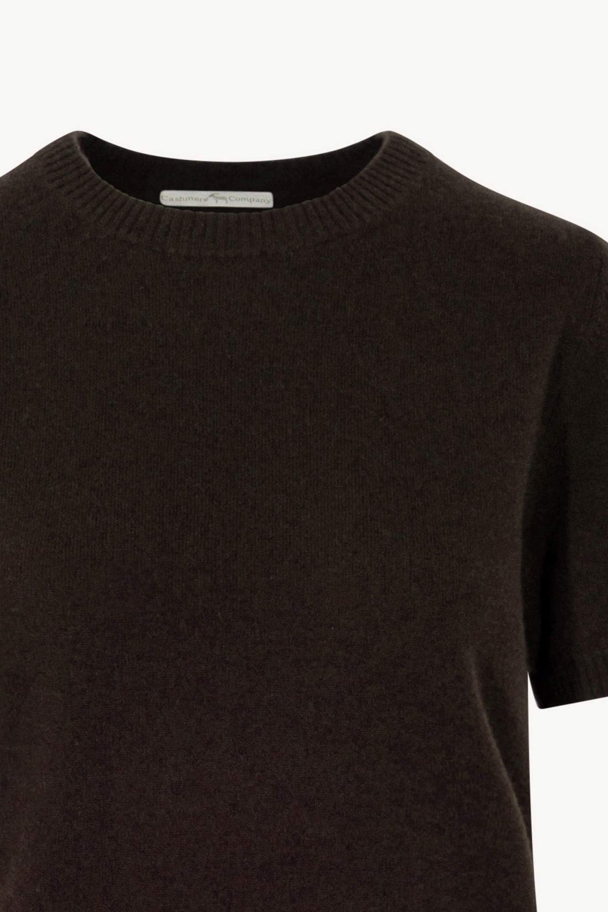 Girocollo Mezza Manica in Puro Cashmere Mocha