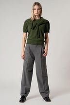 Girocollo Mezza Manica in Puro Cashmere Mocha