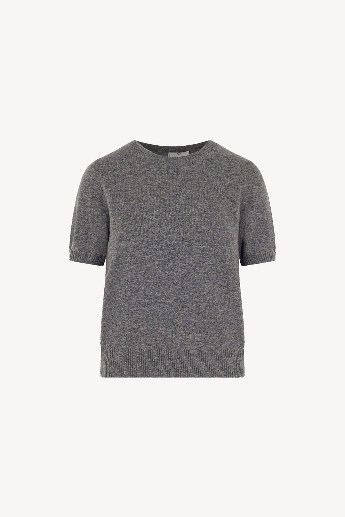 Girocollo Mezza Manica in Puro Cashmere Derby