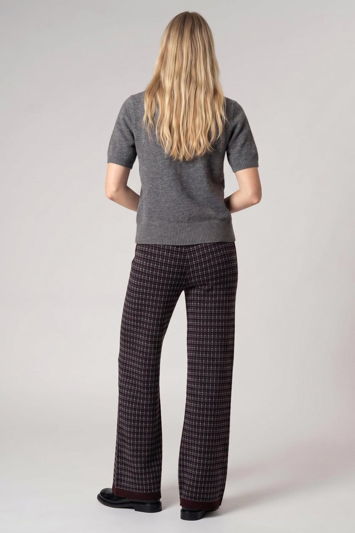 Girocollo Mezza Manica in Puro Cashmere Derby