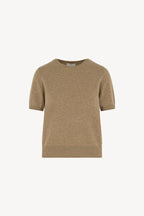 Girocollo Mezza Manica in Puro Cashmere Dune