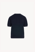 Girocollo Mezza Manica in Puro Cashmere Notte