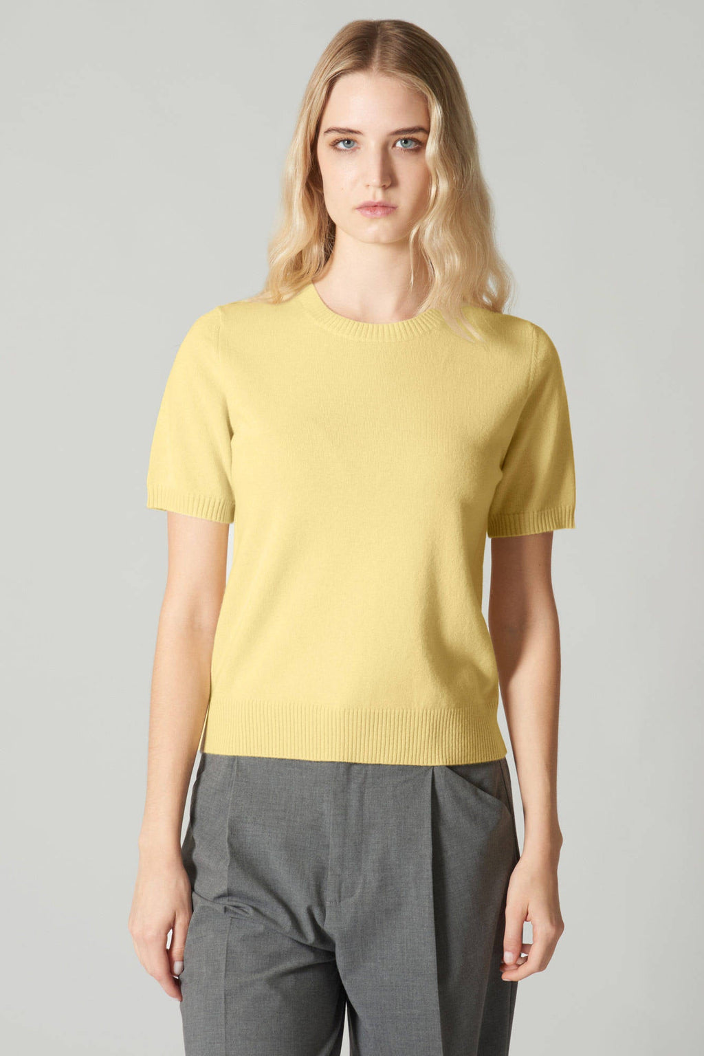 Girocollo Mezza Manica in Puro Cashmere Vanilla