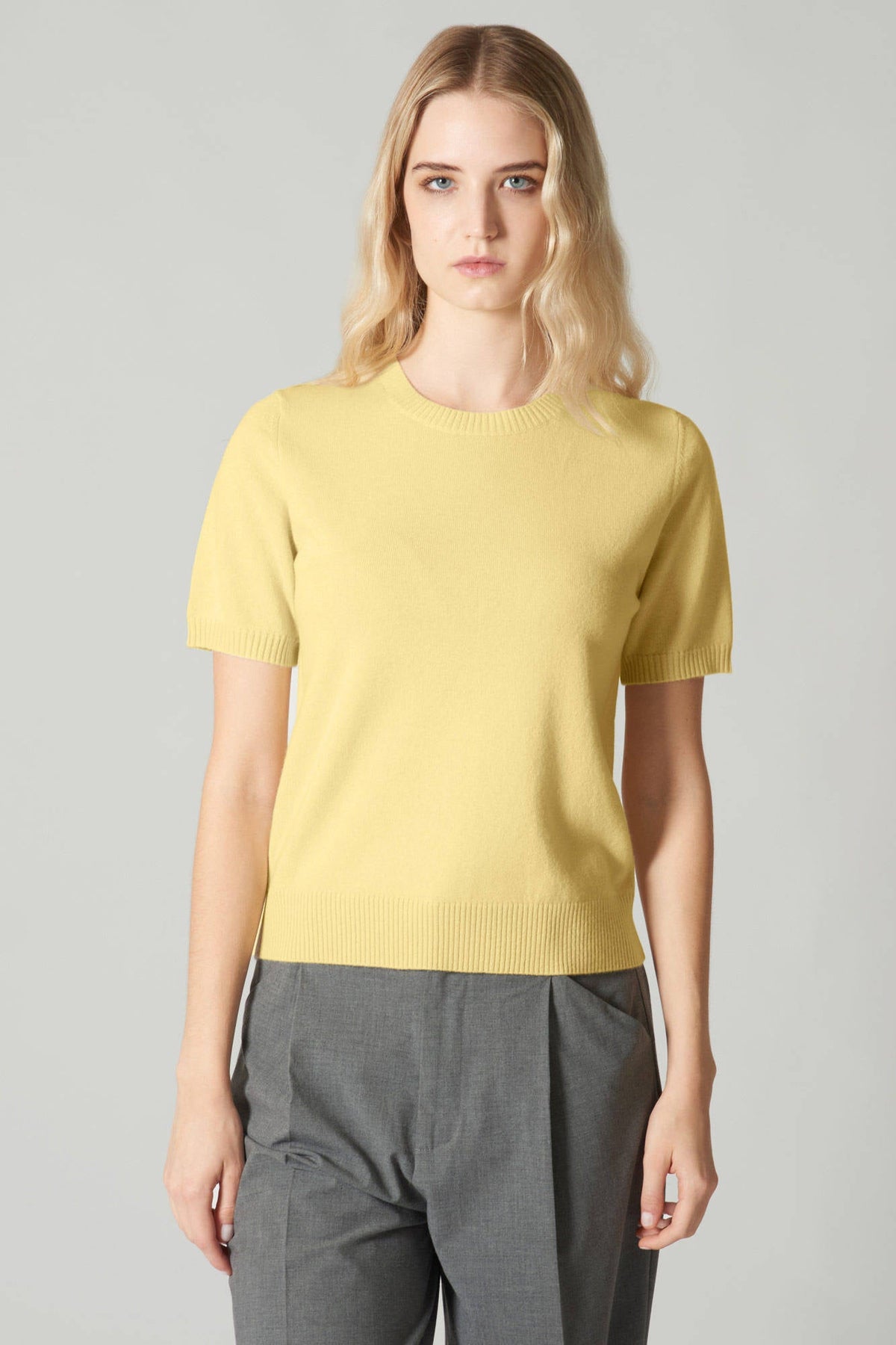 Girocollo Mezza Manica in Puro Cashmere Vanilla