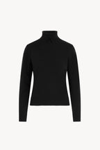 Dolcevita con Spacchetto in Puro Cashmere Nero