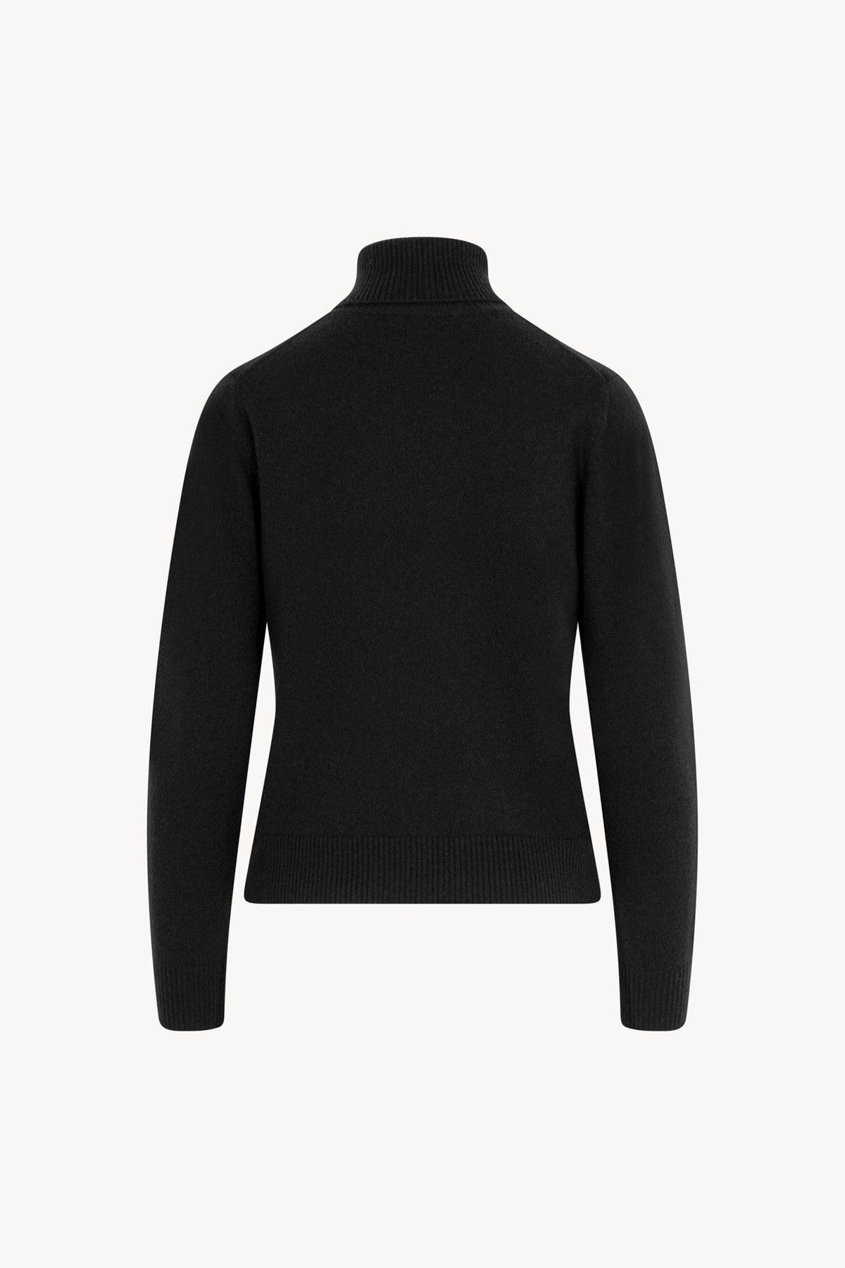 Dolcevita con Spacchetto in Puro Cashmere Nero