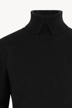 Dolcevita con Spacchetto in Puro Cashmere Nero