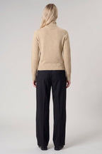 Dolcevita con Spacchetto in Puro Cashmere Avena