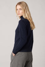 Dolcevita con Spacchetto in Puro Cashmere Notte