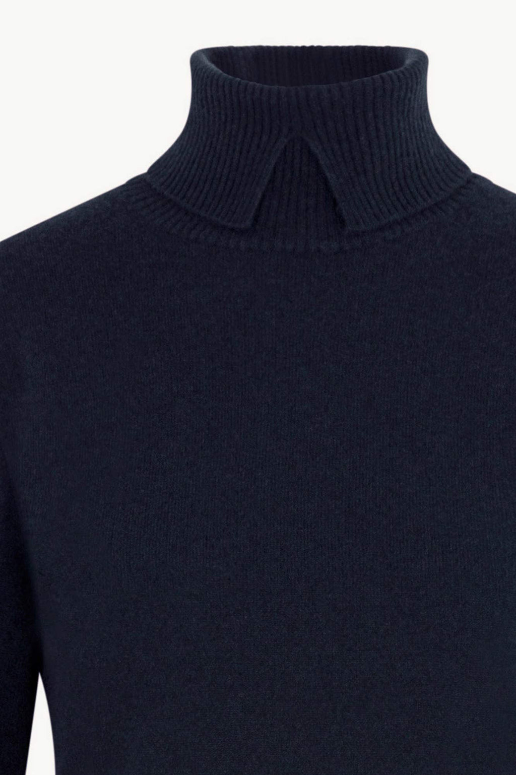 Dolcevita con Spacchetto in Puro Cashmere Notte