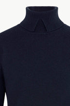 Dolcevita con Spacchetto in Puro Cashmere Notte