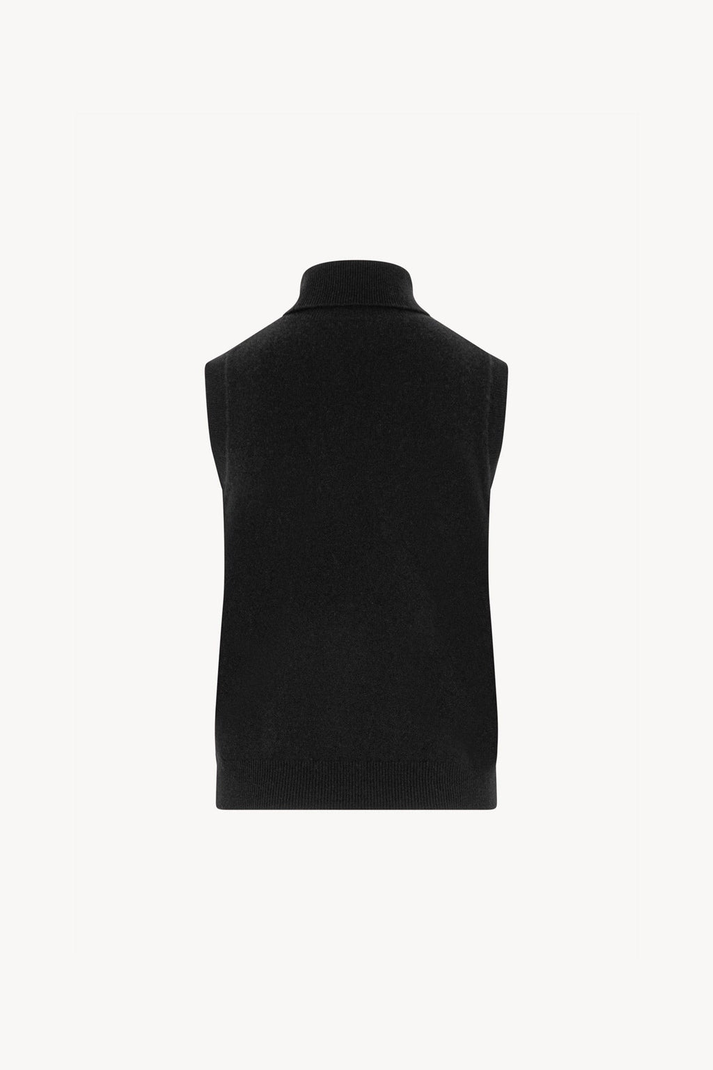 Dolcevita Senza Maniche in Puro Cashmere Nero
