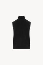 Dolcevita Senza Maniche in Puro Cashmere Nero