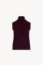 Dolcevita Senza Maniche in Puro Cashmere Acero