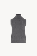 Dolcevita Senza Maniche in Puro Cashmere Derby