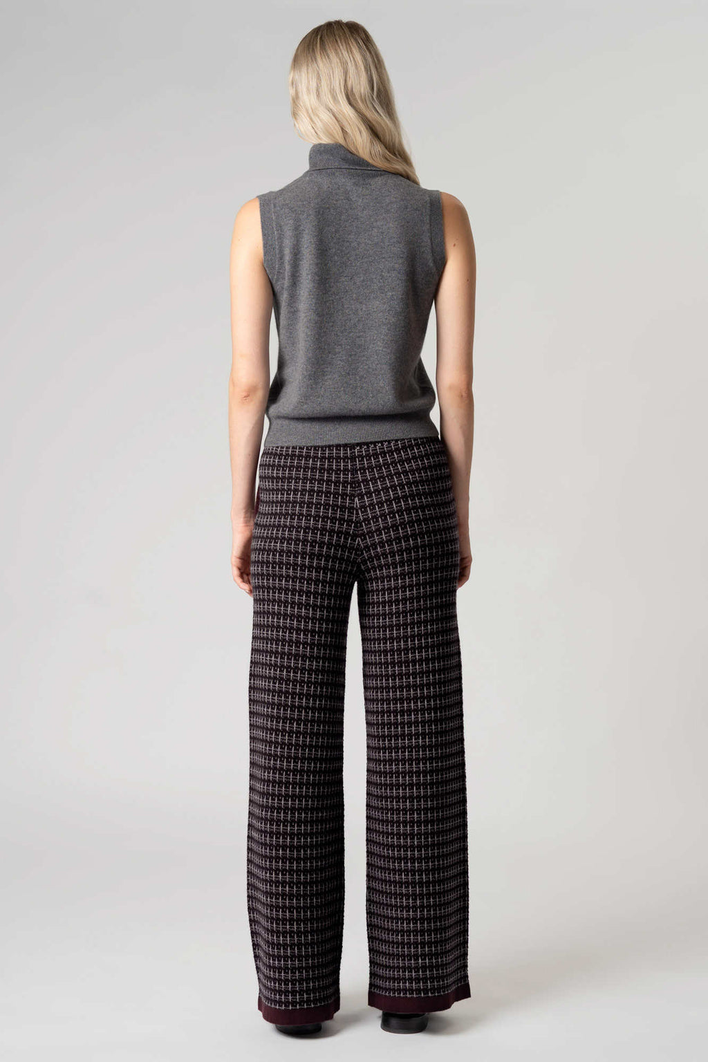 Dolcevita Senza Maniche in Puro Cashmere Derby