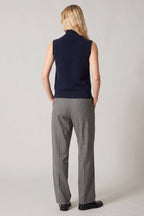 Dolcevita Senza Maniche in Puro Cashmere Notte