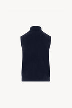 Dolcevita Senza Maniche in Puro Cashmere Notte