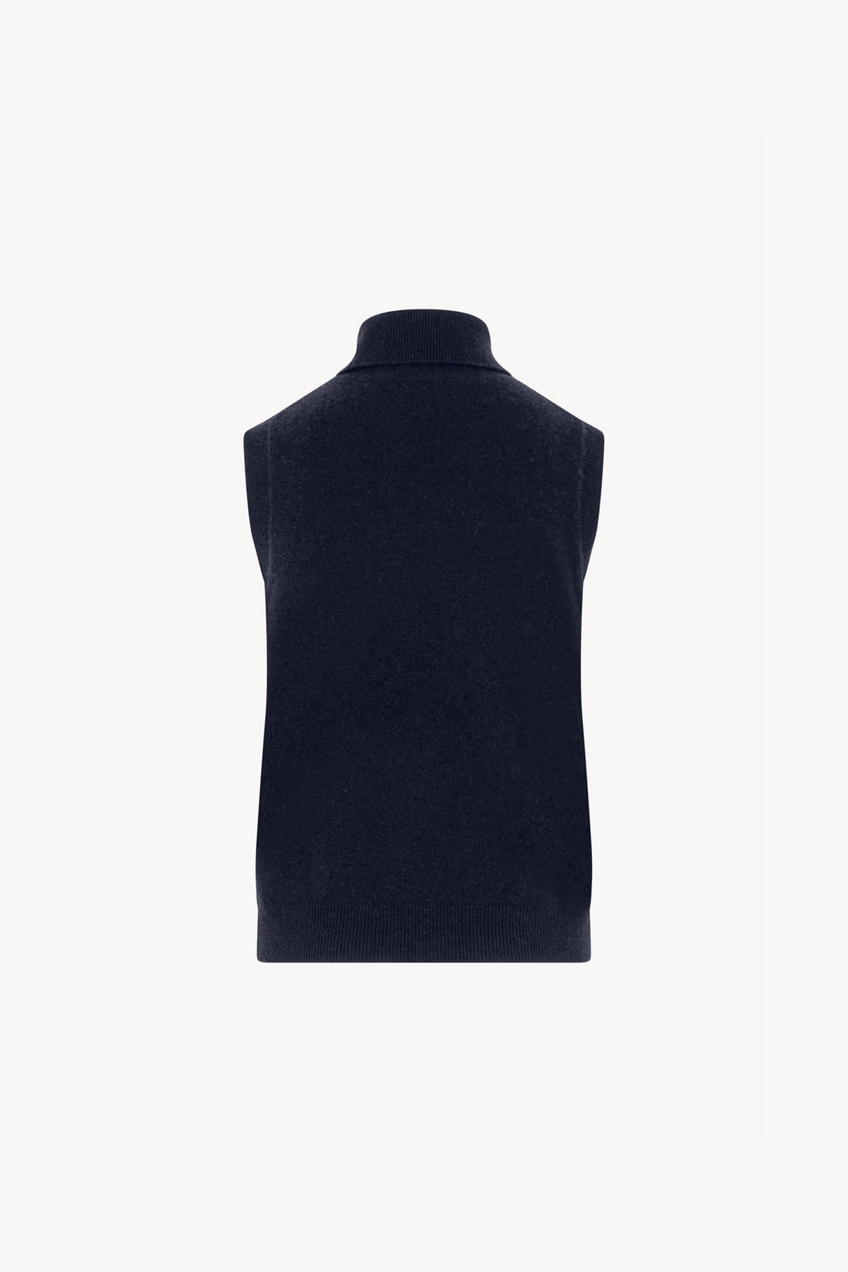 Dolcevita Senza Maniche in Puro Cashmere Notte