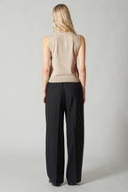 Girocollo Senza Maniche in Puro Cashmere Avena