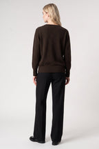 Pullover Scollo a V in Puro Cashmere Mocha