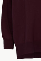 Maglia Over Collo a Scialle in Puro Cashmere Acero