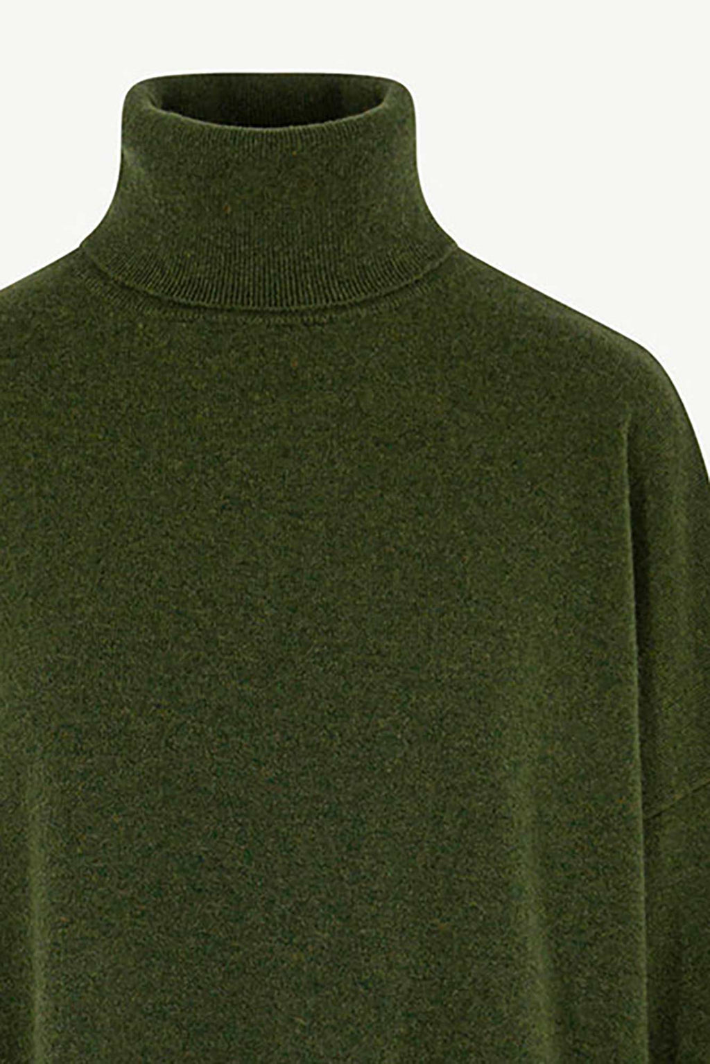 Dolcevita Maxi con Tasca in Puro Cashmere Loden