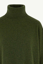 Dolcevita Maxi con Tasca in Puro Cashmere Loden