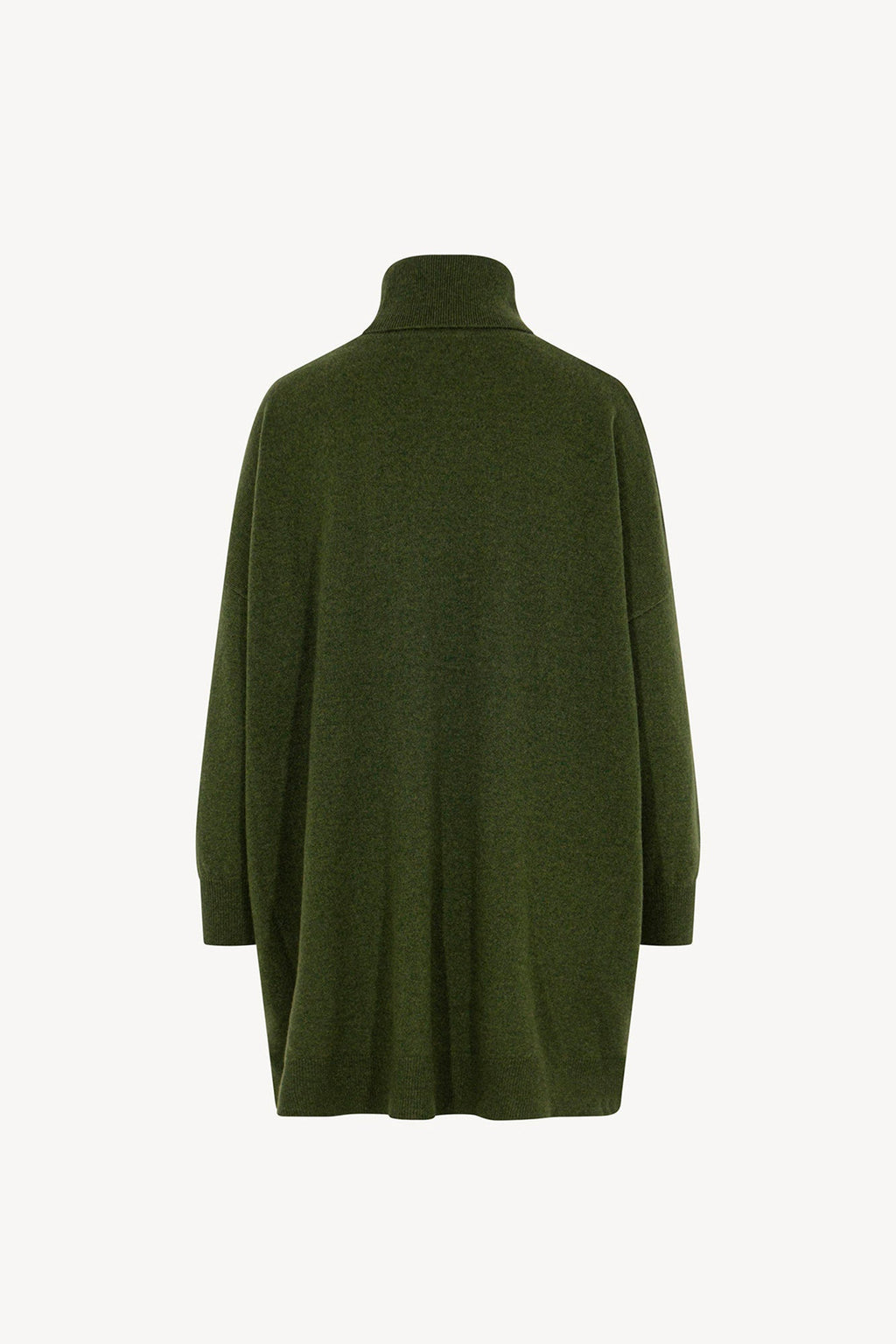 Dolcevita Maxi con Tasca in Puro Cashmere Loden