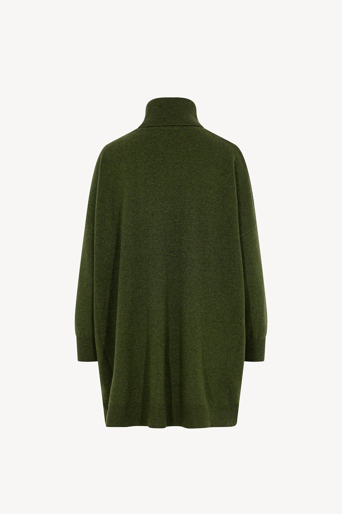 Dolcevita Maxi con Tasca in Puro Cashmere Loden