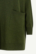 Dolcevita Maxi con Tasca in Puro Cashmere Loden