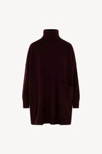 Dolcevita Maxi con Tasca in Puro Cashmere Acero