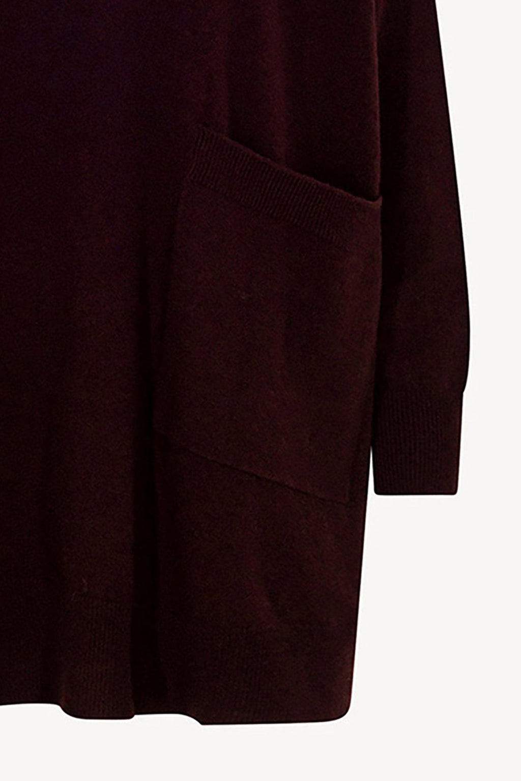 Dolcevita Maxi con Tasca in Puro Cashmere Acero