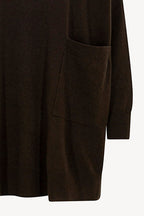 Dolcevita Maxi con Tasca in Puro Cashmere Mocha