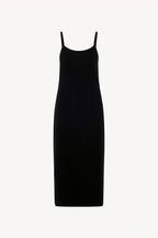 Abito Sottoveste in Puro Cashmere Nero