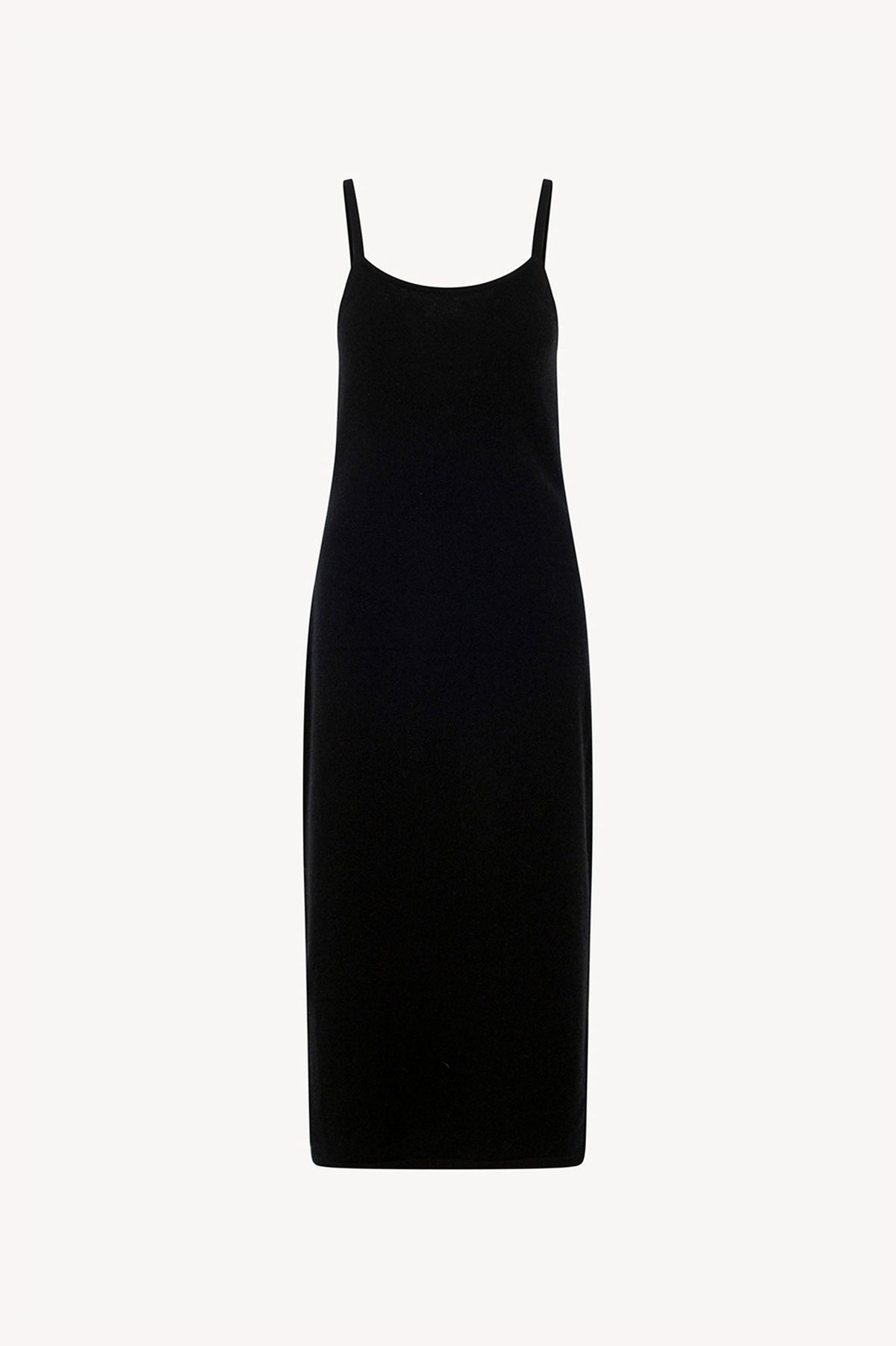 Abito Sottoveste in Puro Cashmere Nero