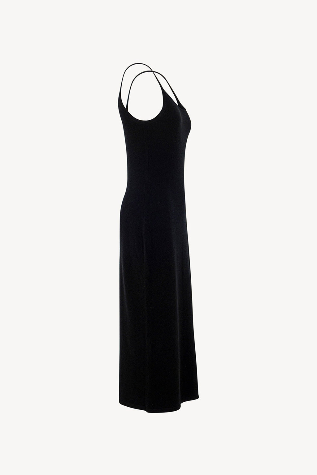 Abito Sottoveste in Puro Cashmere Nero