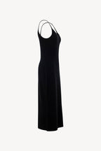 Abito Sottoveste in Puro Cashmere Nero