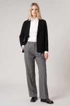 Blazer in Punto Stoffa in Puro Cashmere Nero