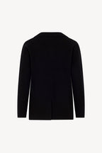 Blazer in Punto Stoffa in Puro Cashmere Nero