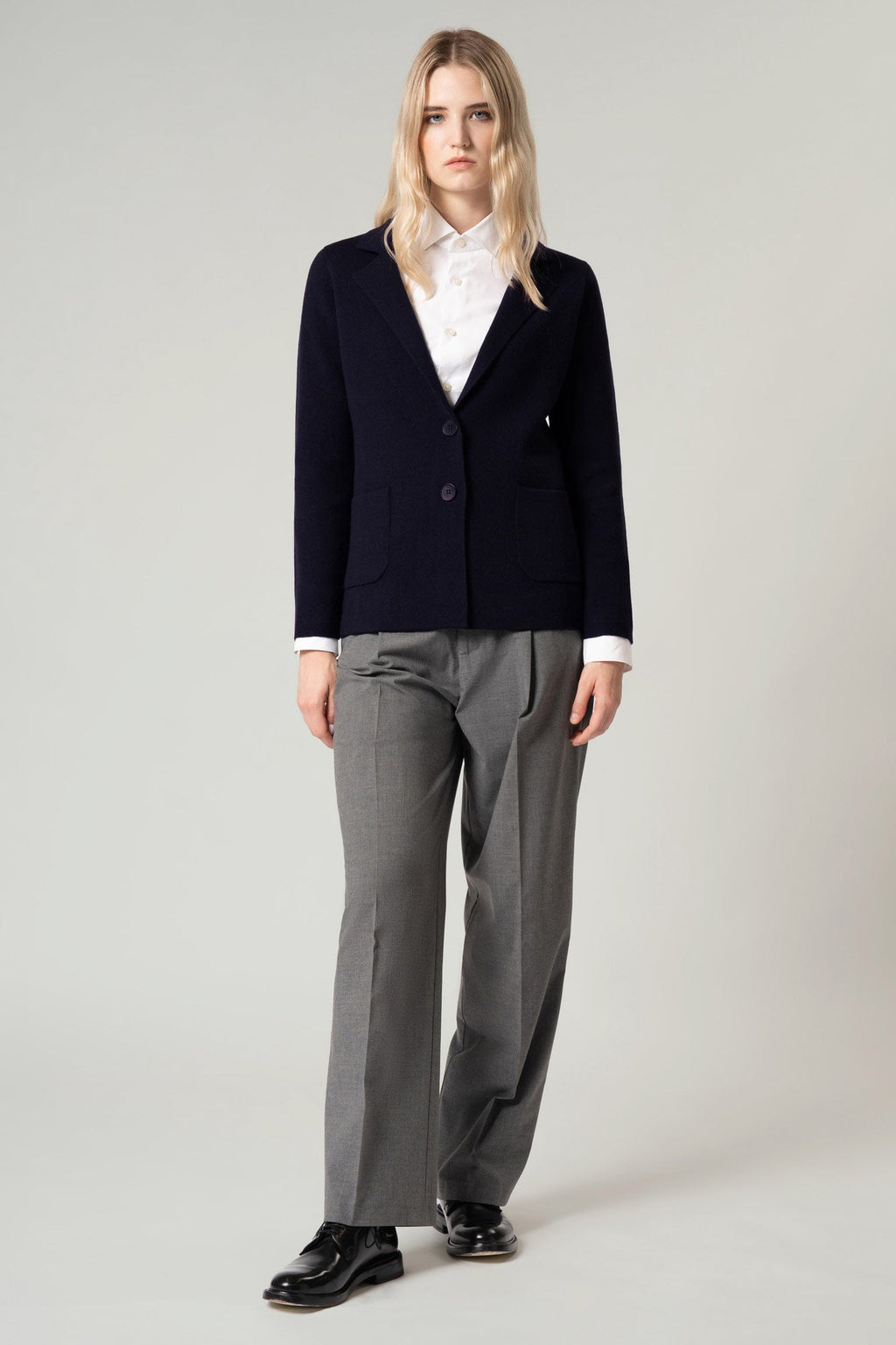 Blazer in Punto Stoffa in Puro Cashmere Derby