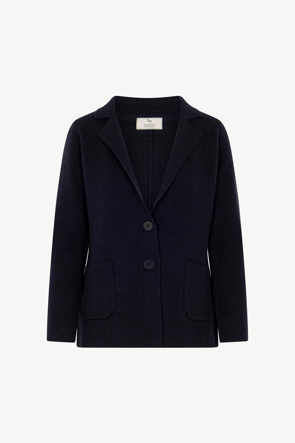 Blazer in Punto Stoffa in Puro Cashmere Notte