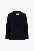 Blazer in Punto Stoffa in Puro Cashmere Notte
