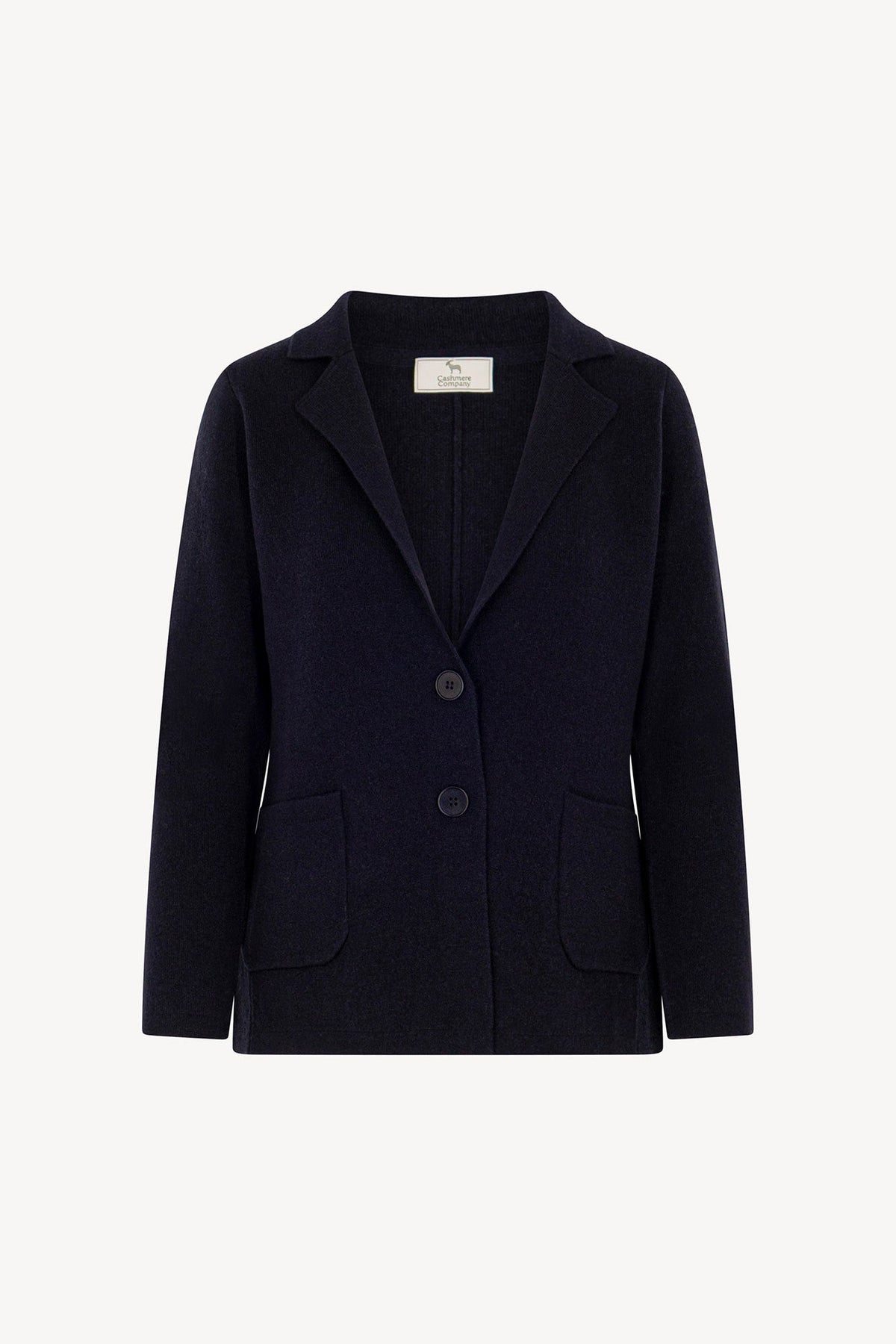 Blazer in Punto Stoffa in Puro Cashmere Notte